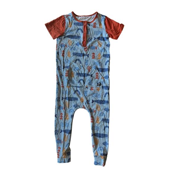 Rags to Riches Ocean Life Romper Unisex Size 5/6 - Picture 1 of 4